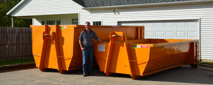 10 and 20 yard dumpsters sizes from Grand Rapids Dumpster Rental