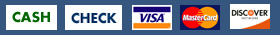 Payment types for grandrapidsdumpsterrental.com - cash, check, visa, mastercard, discover